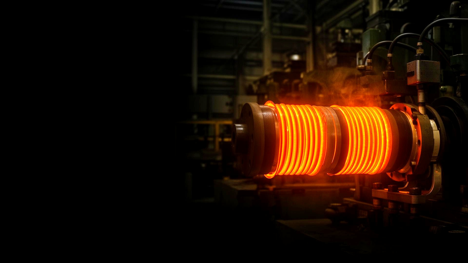 Thermocouple sensor probes installed in a steel plant furnace